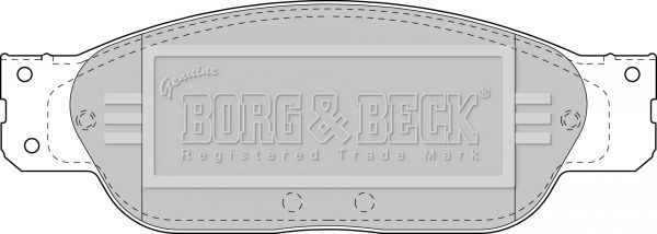 BORG & BECK Комплект тормозных колодок, дисковый тормоз BBP1704